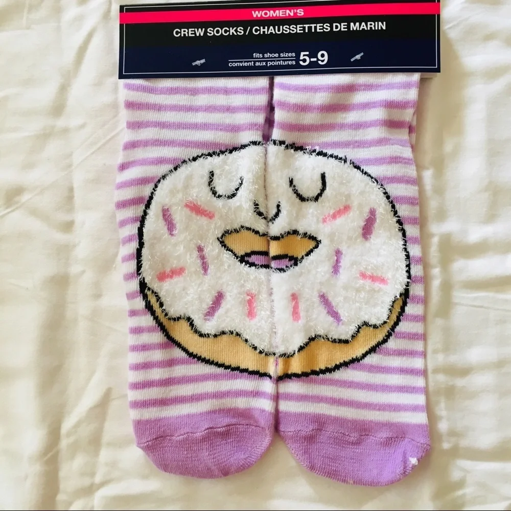 DONUT SOCKS ZIP CASE LIP GLOSS HEADBANDS !